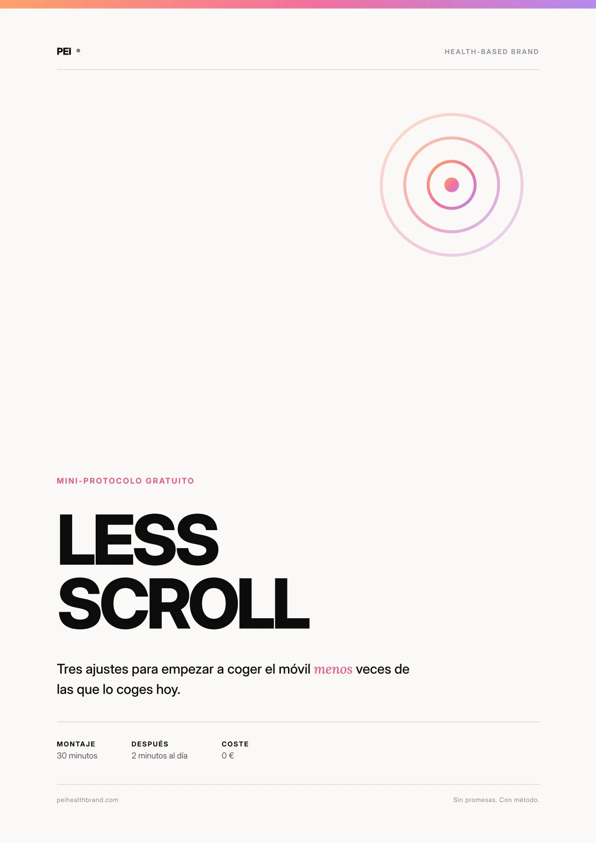 Portada del mini-protocolo LESS SCROLL